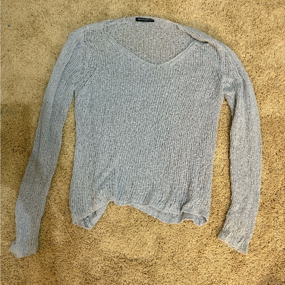 Brandy Melville Light blue Textured Sweater